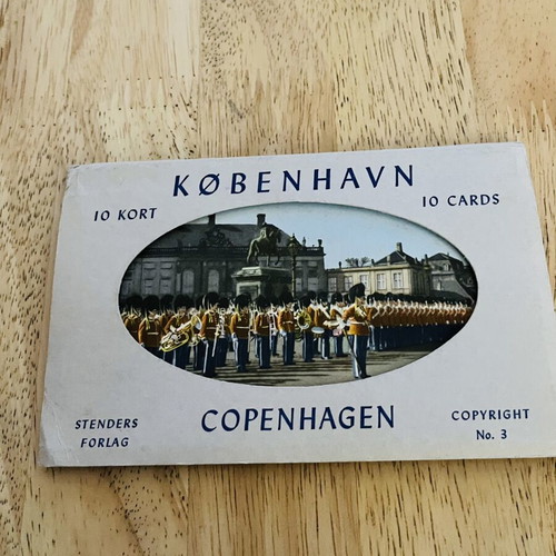Vintage Copenhagen Postcard Folder set of 10 cards, excellent condition