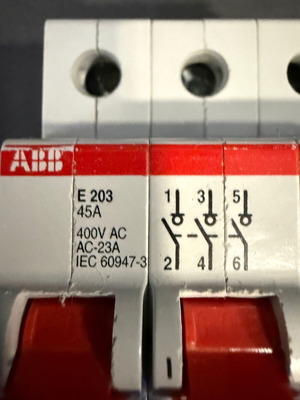 ABB 45 A switch new
