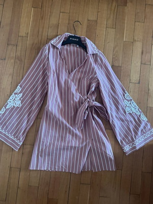 Summer dress ASOS new, white and pink, size S