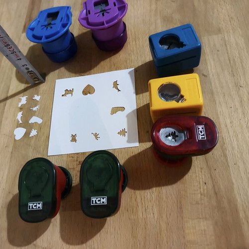 Craft punches used, pack