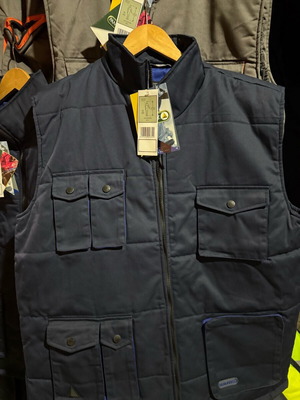 Men's work vests new with thick blue fabric