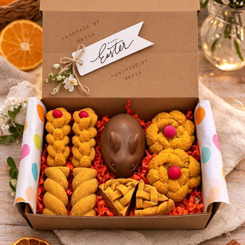 Box filled with aromatic plant-based Easter design wax melts new