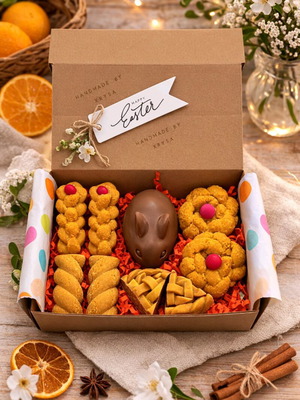 Box filled with aromatic plant-based Easter design wax melts new