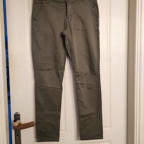 Women's fabric pants like new, dark gray, size L