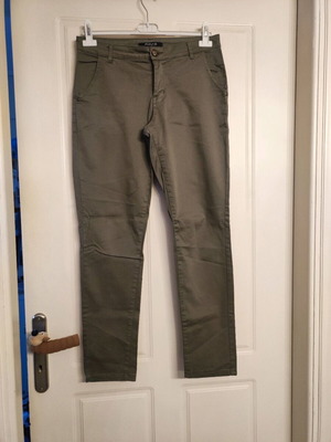 Women's fabric pants like new, dark gray, size L