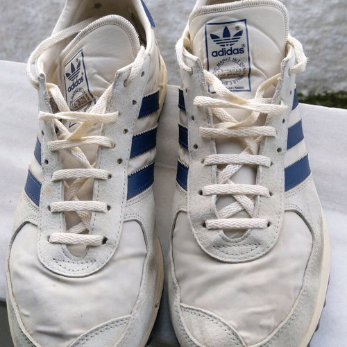 Adidas TRX used men's athletic shoes size 46.5 white and blue