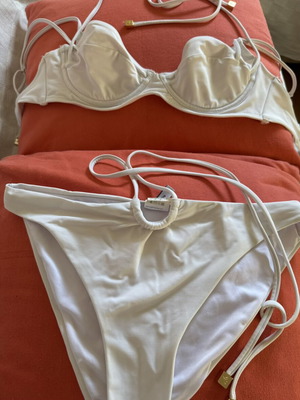 Sugarfree swimsuit like new, white with inner lining, size S