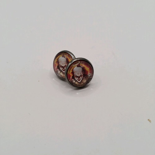 Pennywise 12mm stud earrings new, multicolor