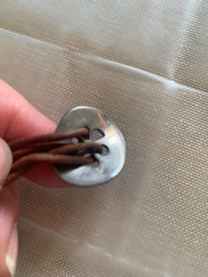 Silver craft elements set with eye and stone