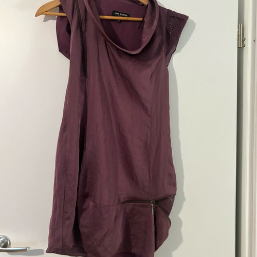 Women's dress tunic made to order, purple, size 36