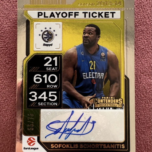 Sofoklis Schortsanitis Auto Panini Contenders Euroleague 2025-26 like new