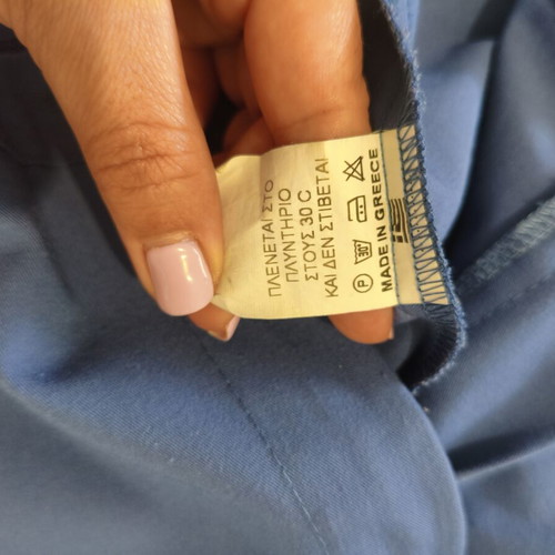 Women's fabric pants straight fit blue medium used