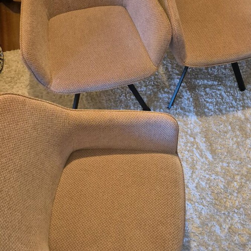 Dining chairs used, pack of 4, pink fabric