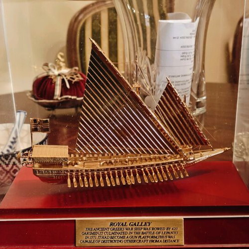 Royal Galley Battle Of Lepanto brass model in excellent condition