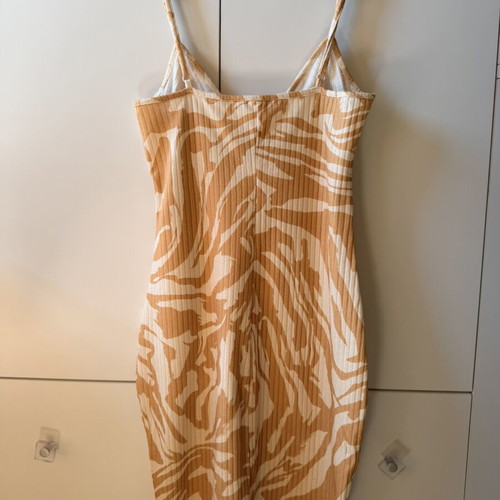 H&M Mini Dress size S like new, beige and orange