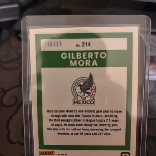 Gilberto Mora Mexico Donruss Optic 2025-26 Rated Rookie Pink Parallel Card