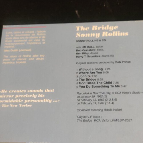 Sonny Rollins The Bridge CD like new, jazz