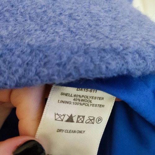 Darling vintage blue wool coat used, size Small