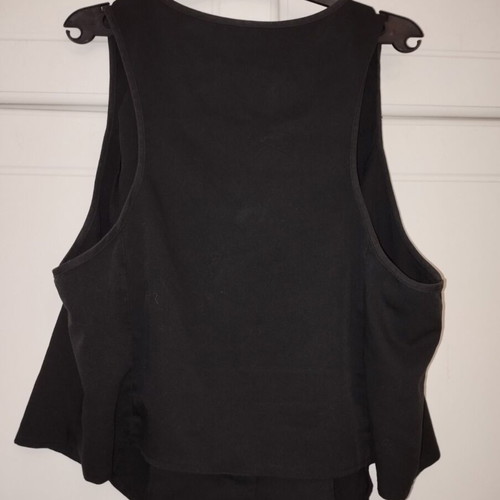 Women's black suit vest used