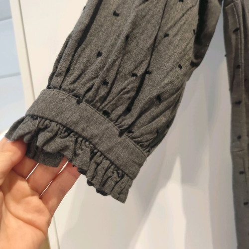 Zara grey blouse dress like new with neck tie