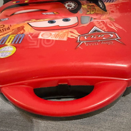 Smoby Disney Cars Lightning McQueen suitcase like new, red plastic