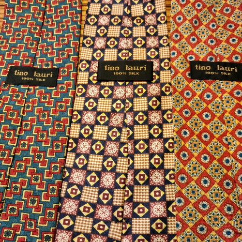Tino Lauri set of 3 silk ties like new, vintage