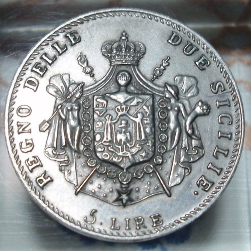 5 Lire 1813 Italy Joachim Murat old reproduction like new