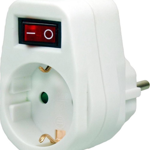 EcoSavers Schuko Socket with ON/OFF Lighted Switch new, child protection
