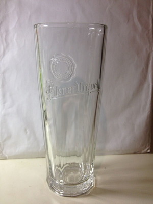 Pilsner Urquell embossed beer glass like new