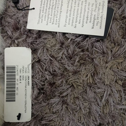 Celestino fur scarf new, 100% rabbit fur and leather