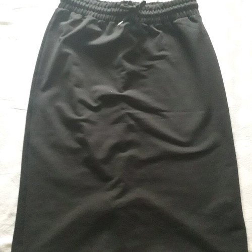 Black skirt below the knee new with back slit