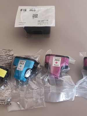 Hp363 Compatible Ink Cartridges New, 2 Magenta, 1 Cyan, 1 Yellow, Bonus Black