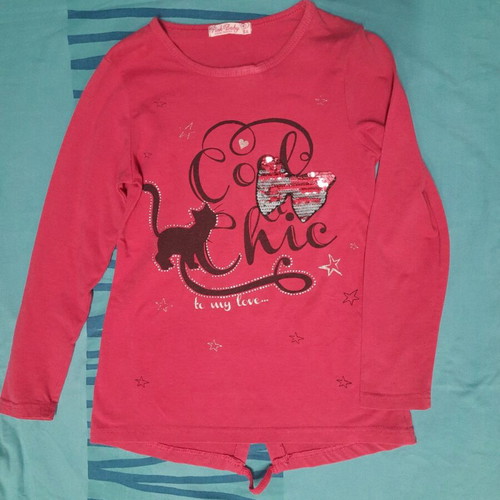 Pack of 8 used thin blouses and shirts for girls colorful