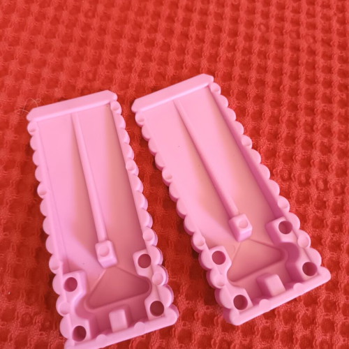 Silicone door stop set of 2 pink wedges