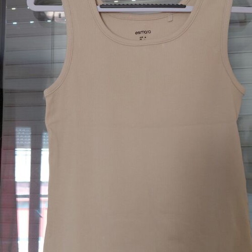 Esmara women's sleeveless beige top, size M