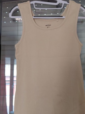 Esmara women's sleeveless beige top, size M