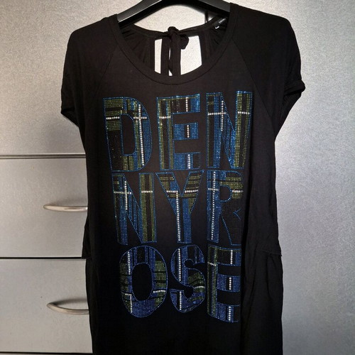 Denny Rose short-sleeve blouse like new, black, size M