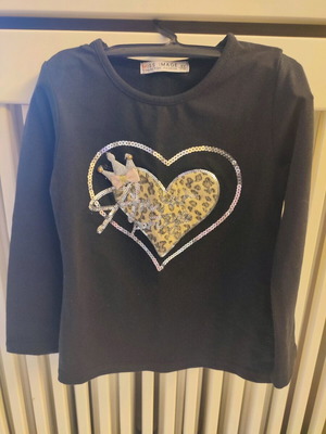 Girls' blouse like new, size 110 cm, black