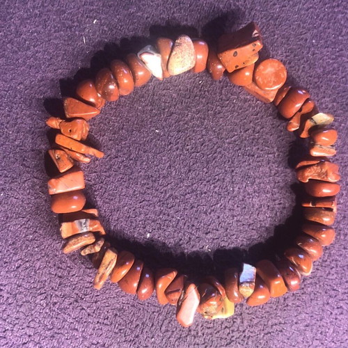 Bracelet with authentic red jasper stone