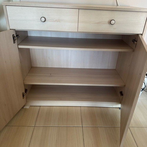 Shoe rack used beige color with 2 drawers