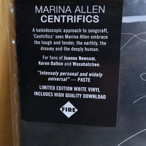 Marina Allen Centrifics white vinyl record new, Rock Folk