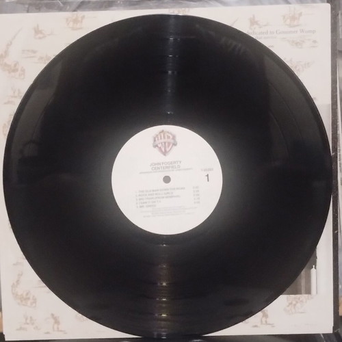 John Fogerty Centerfield LP signed, used, 1985 rock album