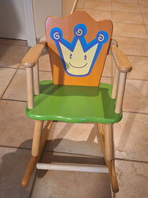 Children's rocking chair like new made of solid wood