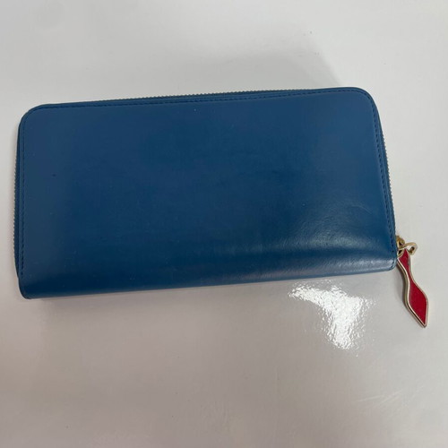 Christian Louboutin leather wallet used, blue