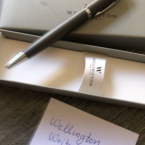 Wellington Toledo ballpoint pen new, grey metal body