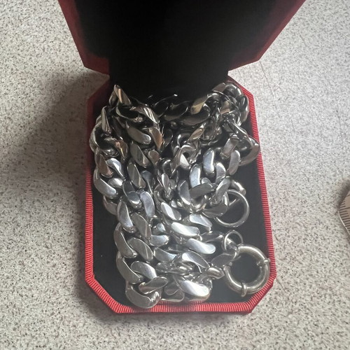 Cuban Link Chain Necklace 316L Stainless Steel 50cm New