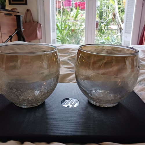 Glass vases new, set of 2 pieces