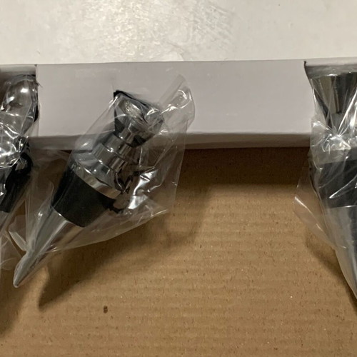 Set of 3 metal bottle stoppers new with stand