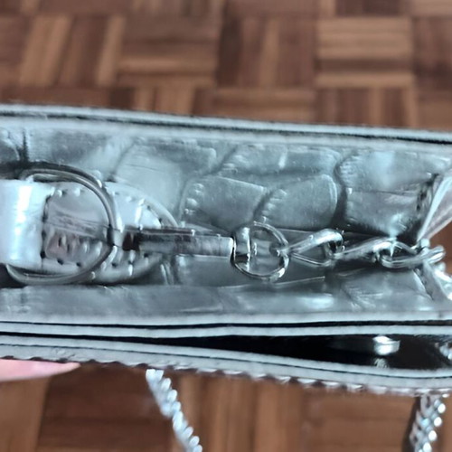 Shein Silver Shoulder Bag Like New with Removable Chain Strap