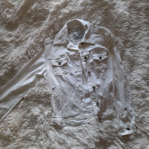 Country Romantic jean jacket μεταχειρισμένο, λευκό, μέγεθος S
